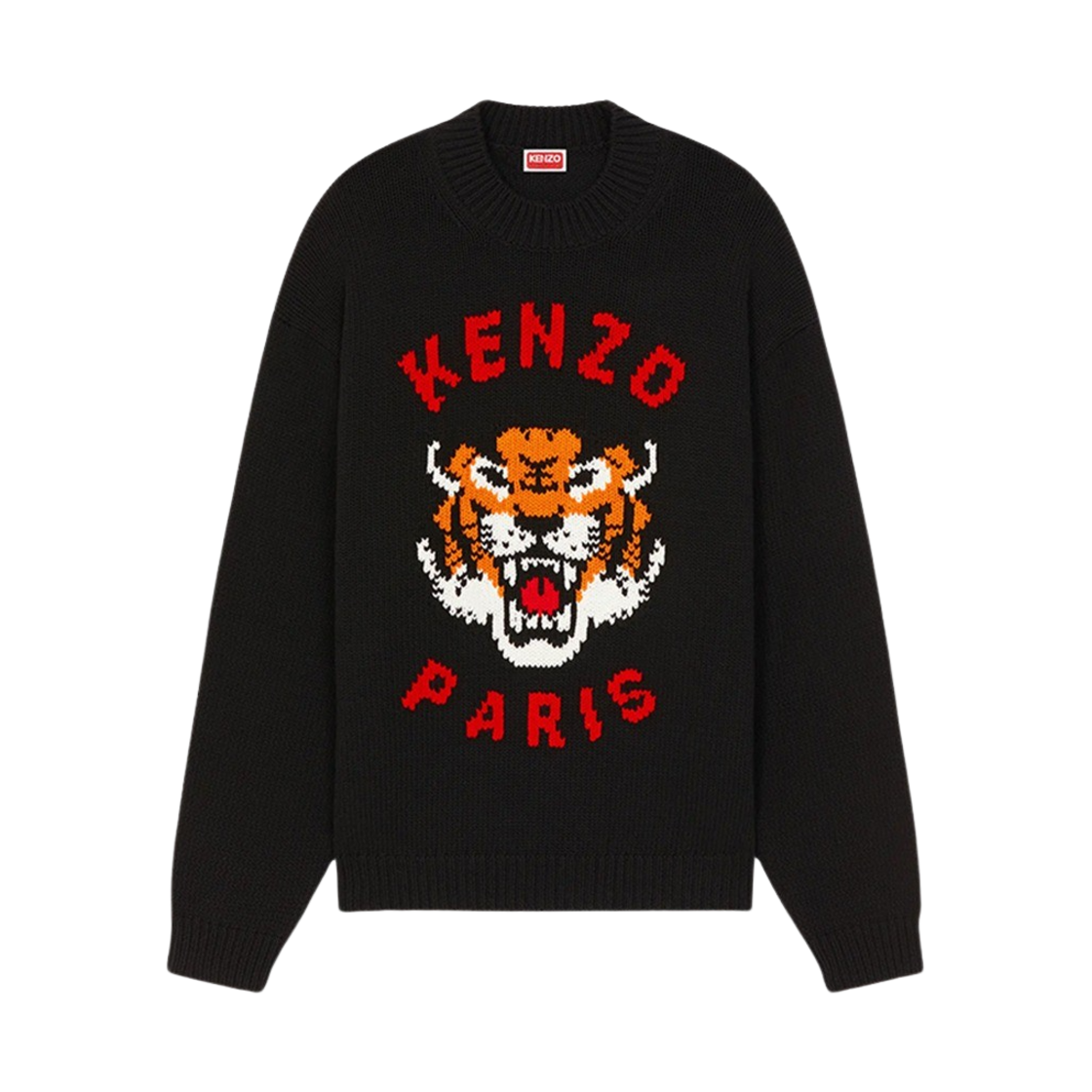 KM4BKNPKZ19BK Kenzo Lucky Tiger Knit Black