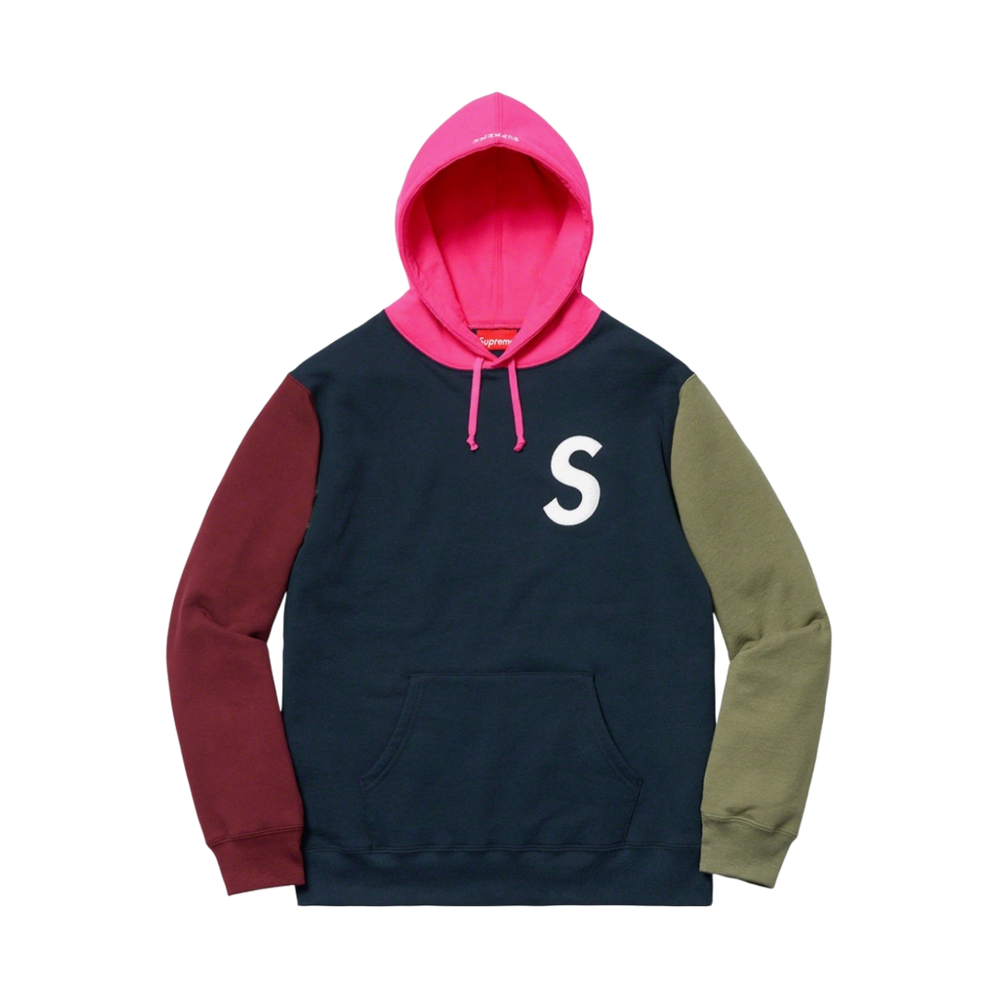 - Supreme S Logo Colorblocked Hooded Sweatshirt Navy - 19SS