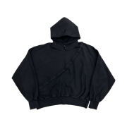 Nonnod x Shinsegae BAYC #8446 2-Piece Cropped Hoodie Washed Black