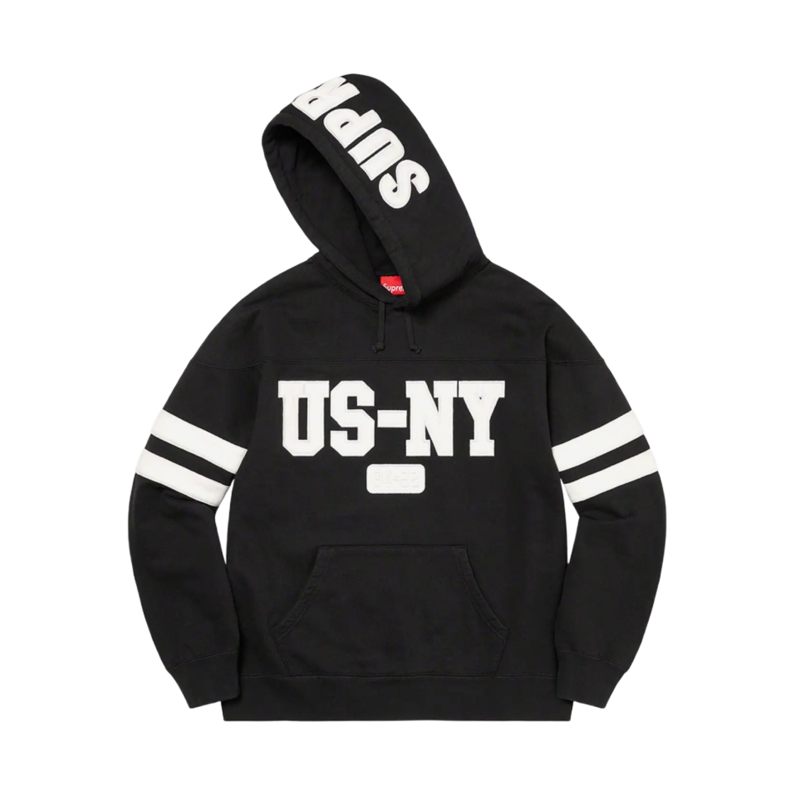 슈프림 US-NY 후드 스웨트셔츠 블랙 - 22FW(Supreme US-NY Hooded Sweatshirt Black - 22FW) - 1