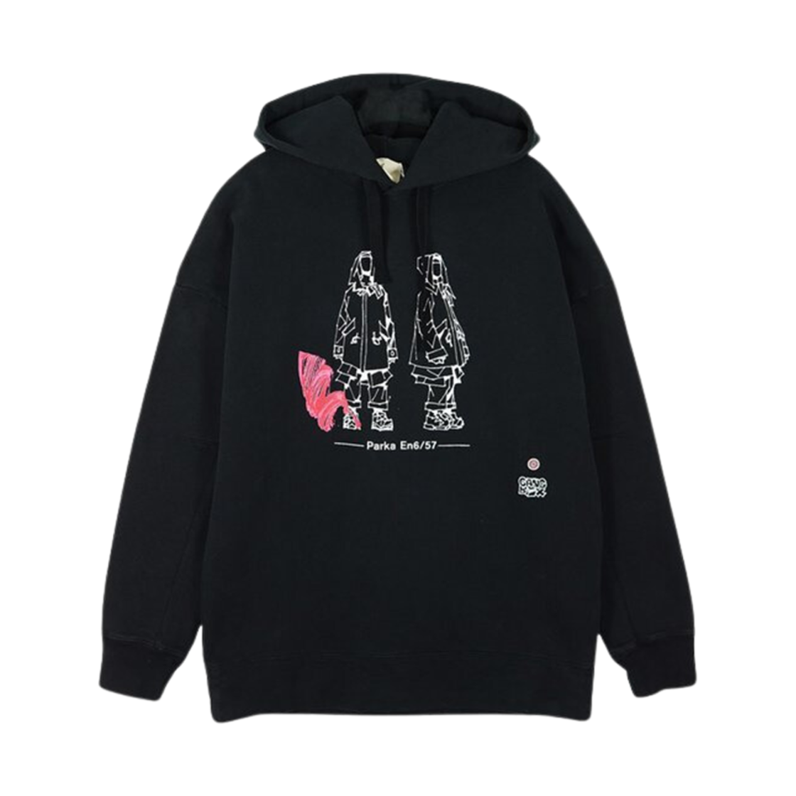 22CTCUF08198-A06455-999 Ten C Logo Printed Hoodie Black