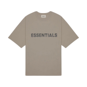 Essentials 3D Silicon Applique Boxy T-Shirt Taupe - 20FW