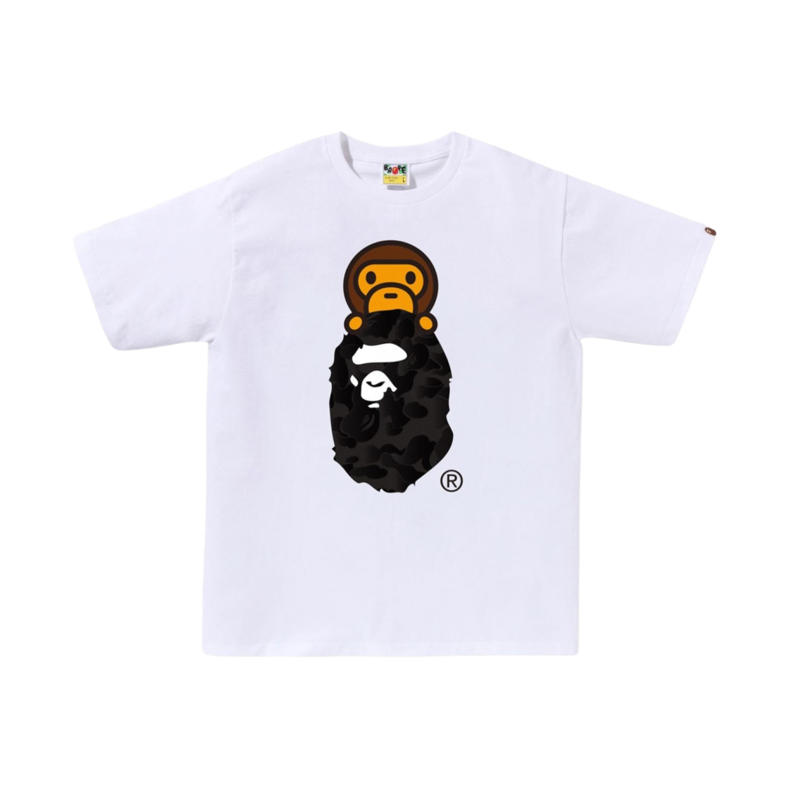 베이프 잉크 카모 마일로 온 에이프 헤드 티셔츠 화이트(BAPE Ink Camo Milo on Ape Head T-Shirt White) - 1