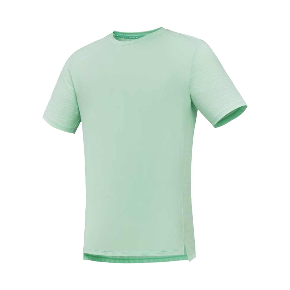 프로-스펙스 소매 리플렉티브 러닝 반팔 티셔츠 라임