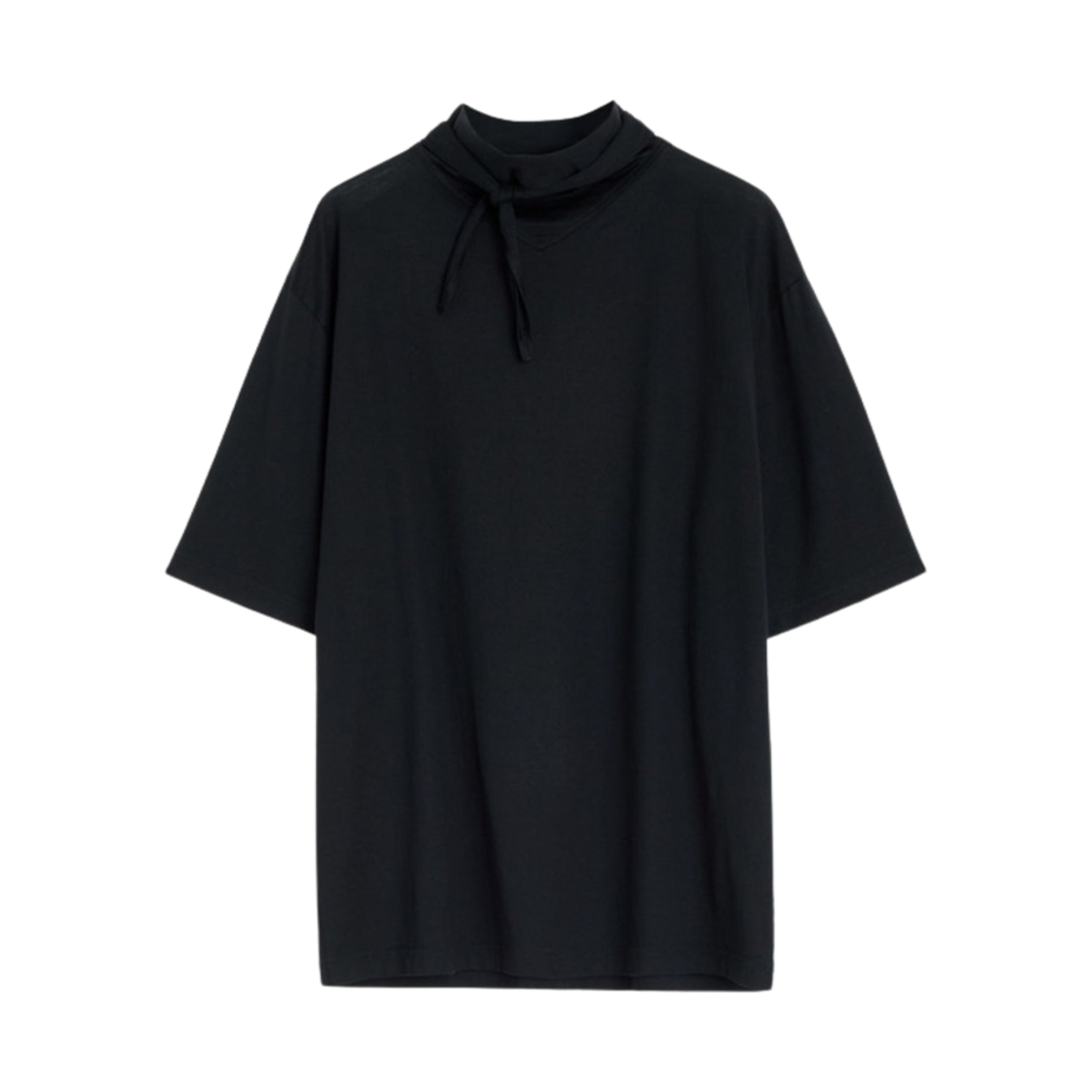 (W) 르메르 폴라드 티셔츠 블랙((W) Lemaire Foulard T-Shirt Black) - 1