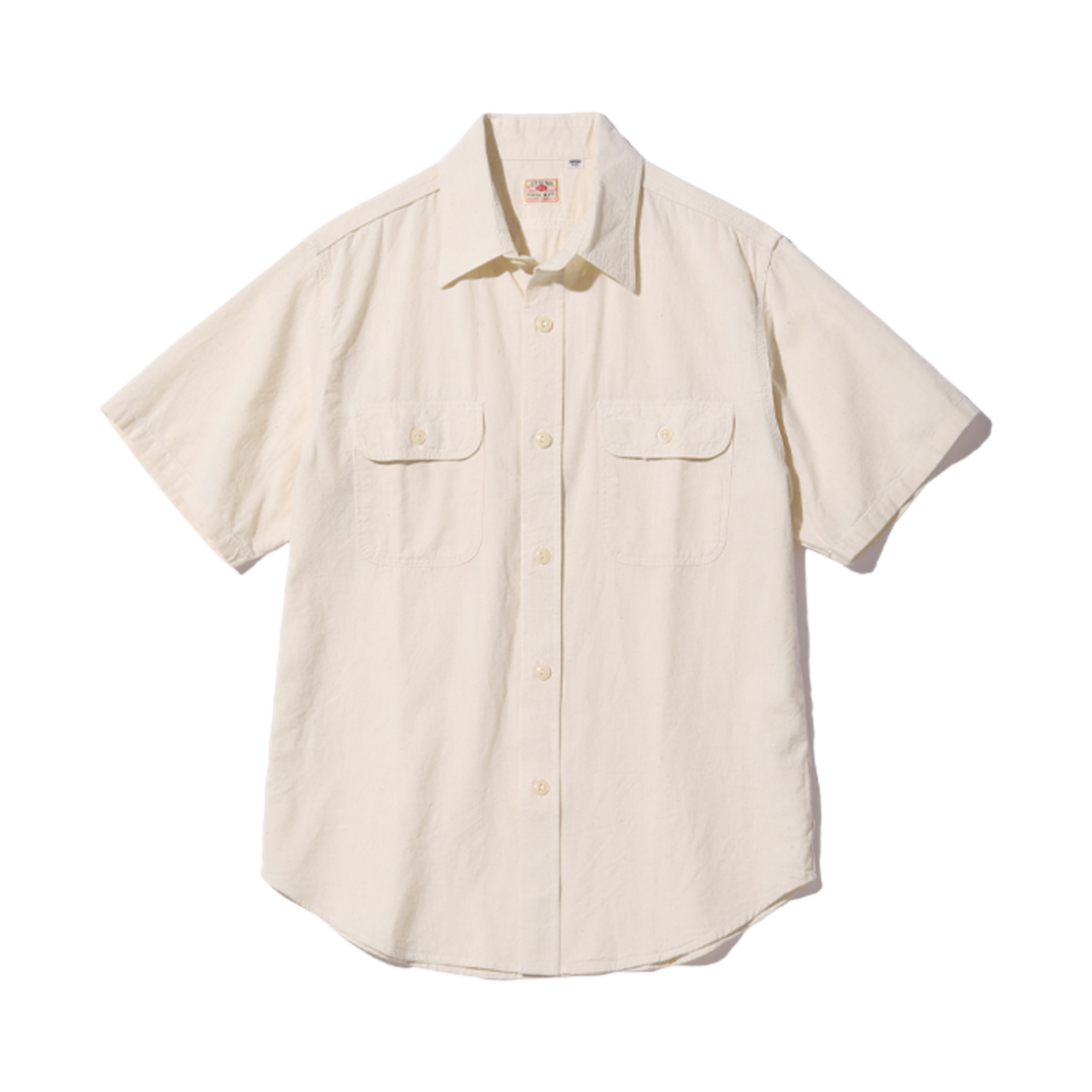 슈가 케인 화이트 샴브레이 워크 셔츠 숏슬리브 원 워시(Sugar Cane White Chambray Work Shirt Short Sleeve One Wash)