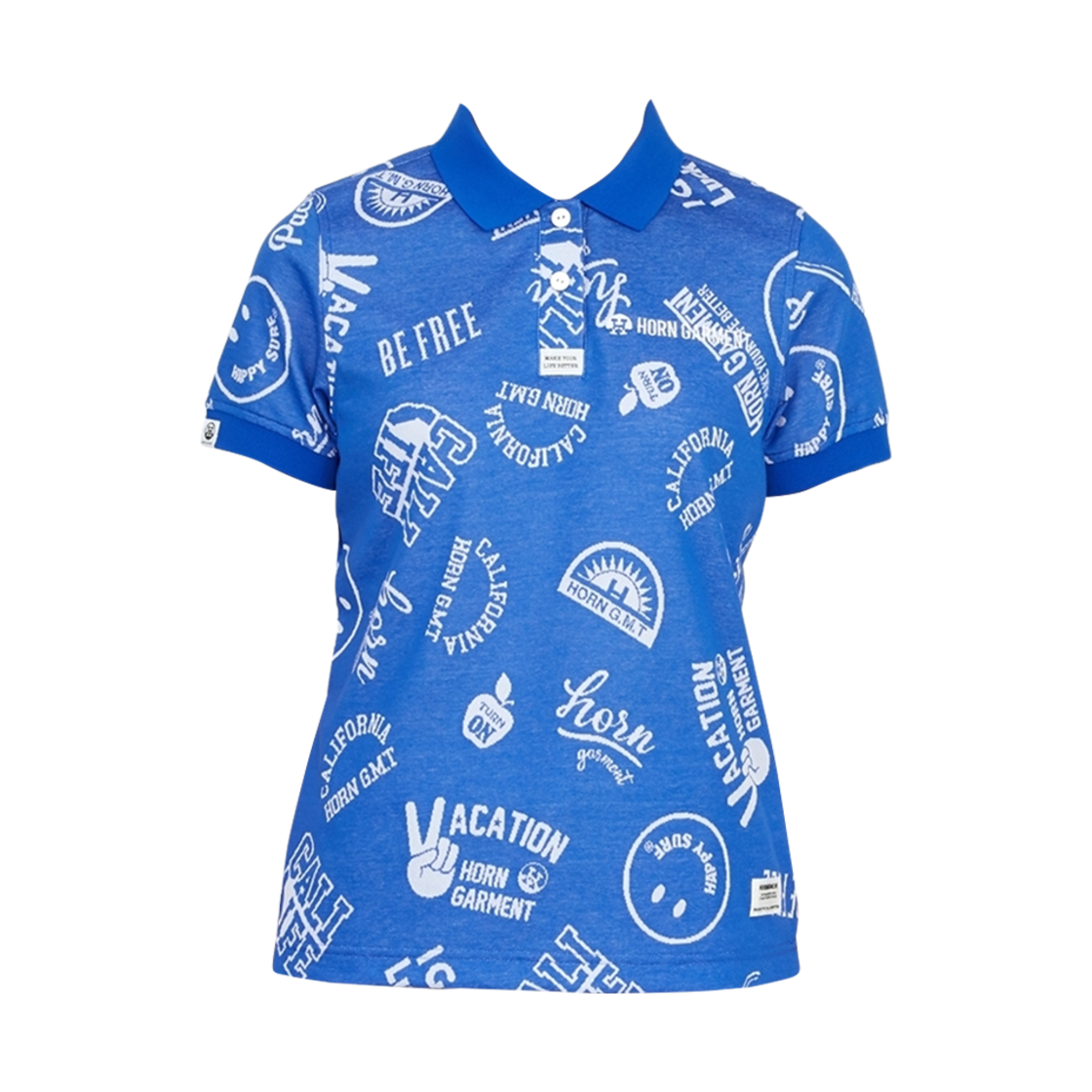 HCW-2A-AP15 (W) Horn Garment Golf Wear Polo T-Shirt Blue