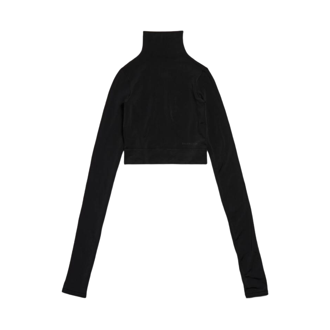 (W) 발렌시아가 크롭 터틀넥 블랙