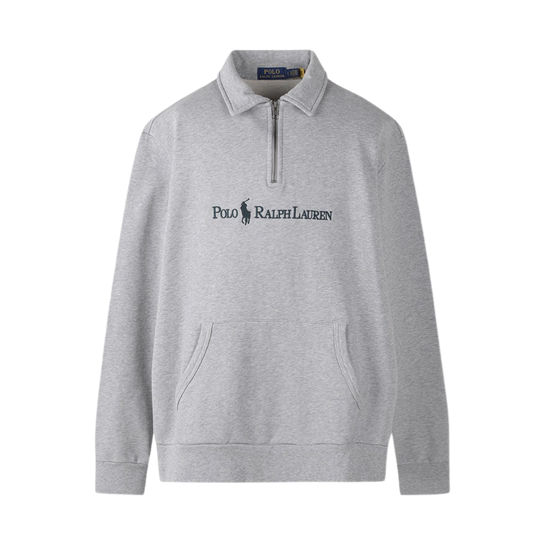 [KREAM 단독] 폴로 랄프 로렌 포 크림 하프 집업 스웨트셔츠 그레이([KREAM 단독] Polo Ralph Lauren for KREAM Half Zip-Up Sweatshirt Grey)