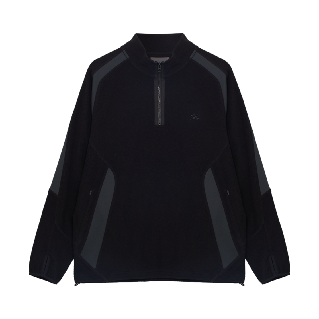 산산기어 하프 집업 플리스 블랙