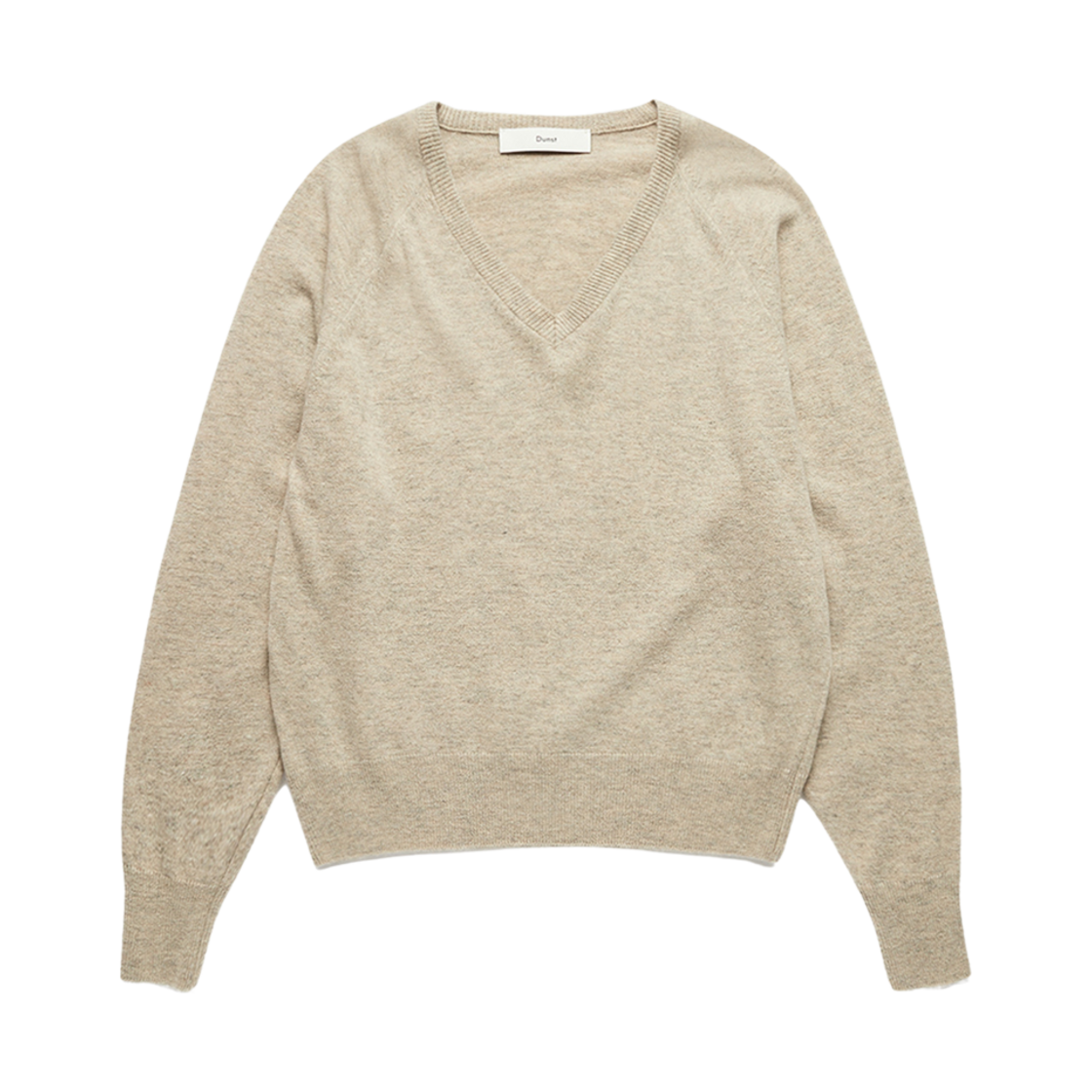 던스트 브이넥 래글런 스웨터 오트밀 멜란지(Dunst V-Neck Raglan Sweater Oatmeal Melange) - 1
