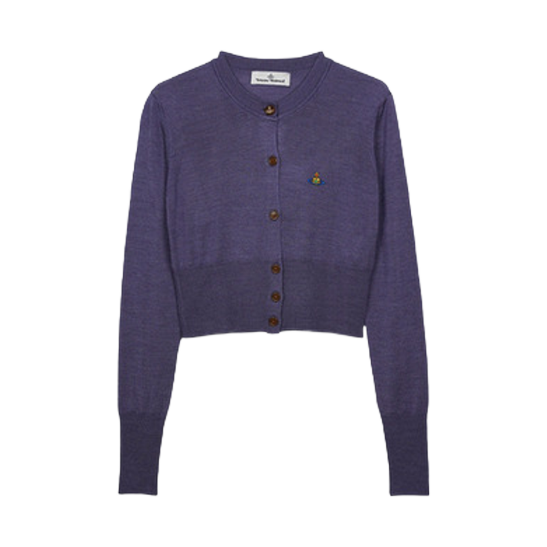 1803002U-Y001A-J402 (W) Vivienne Westwood Bea Cropped Cardigan Purple