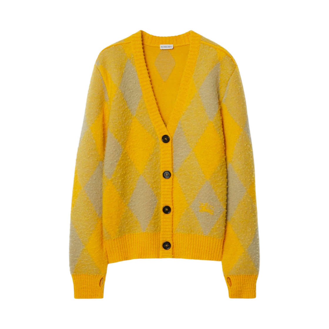 (W) 버버리 아가일 울 가디건 미모사