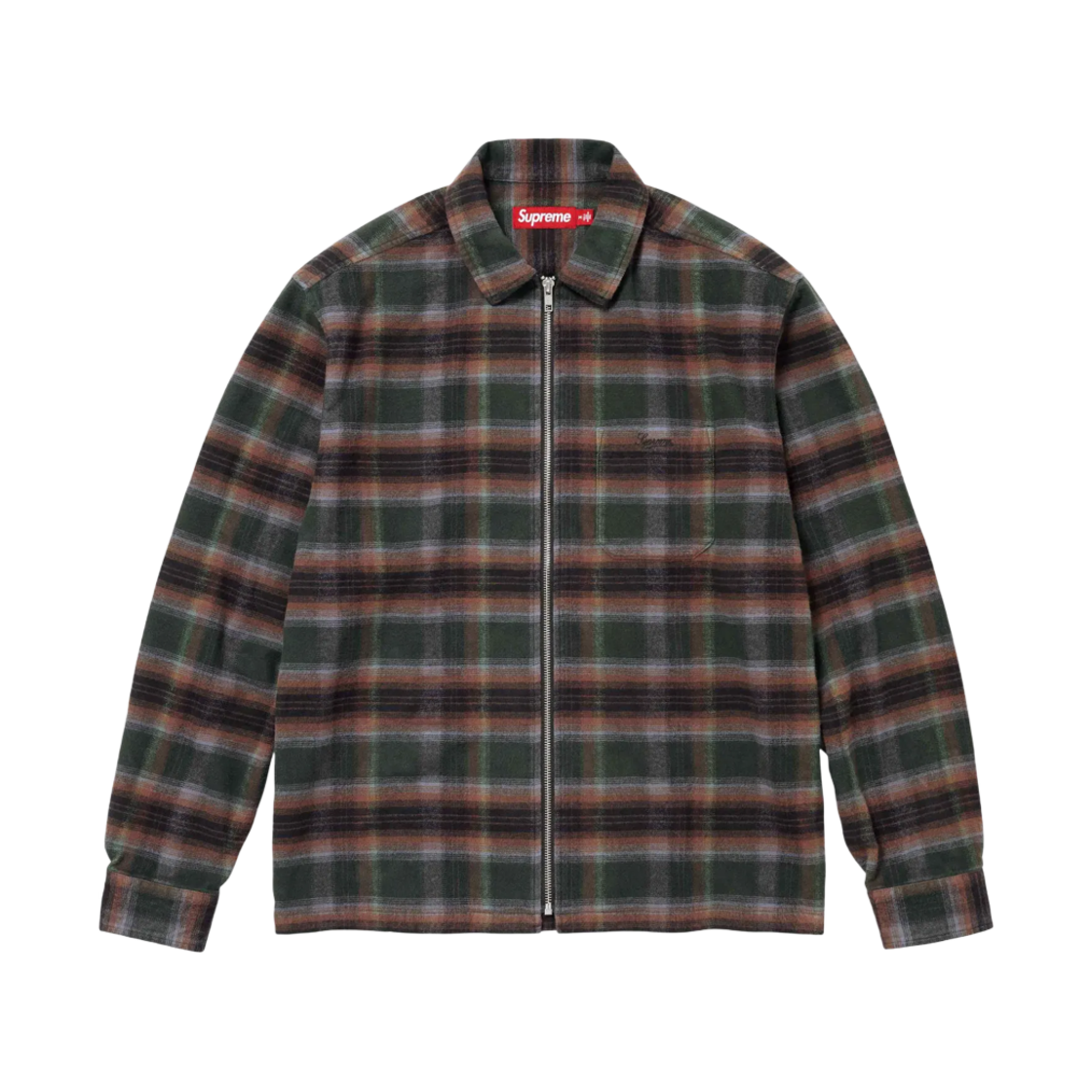 トップス Studded Shadow Plaid Zip Up Shirt Black Studded Shadow Plaid Zip Up Shirt Black Supreme Studded Shadow