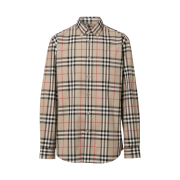 Burberry Check Cotton Poplin Shirt Archive Beige