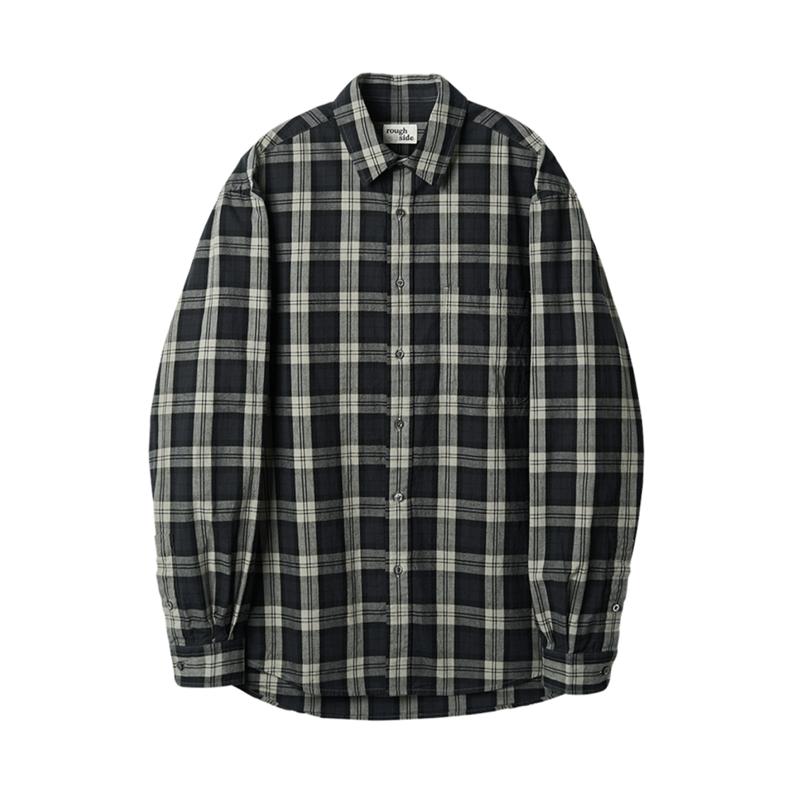 러프 사이드 프라이머리 셔츠 네이비 플레이드(Rough Side Primary Shirt Navy Plaid)