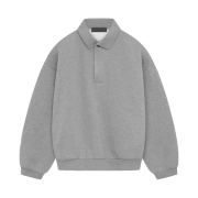 Essentials Longsleeve Polo Dark Heather Oatmeal - 24SS