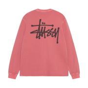 Stussy Basic Stock Thermal LS T-Shirt Berry