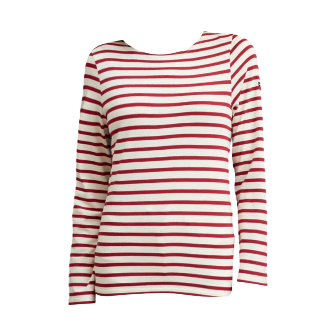 세인트 제임스 밍콰이어 모던 스트라이프 세일러 롱슬리브 티셔츠 에크루 페르산(Saint James Minquiers Modern Striped Sailor Long Sleeve T-Shirt Ecru Persan) - 1