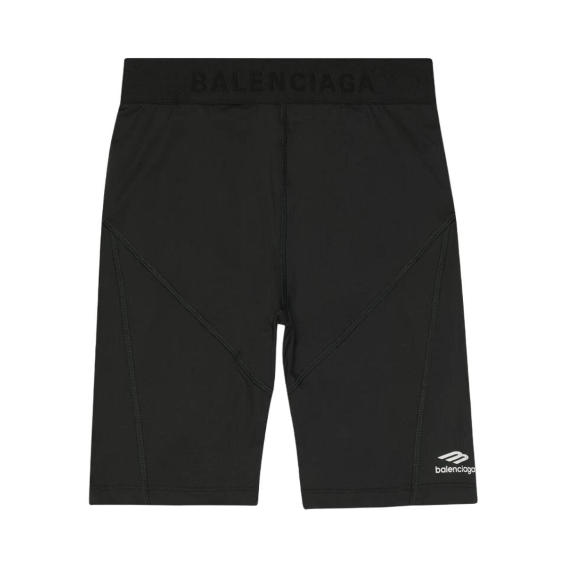 (W) 발렌시아가 3B 스포츠 아이콘 애슬레틱 컷 쇼츠 블랙((W) Balenciaga 3B Sports Icon Athletic Cut Shorts Black) - 1