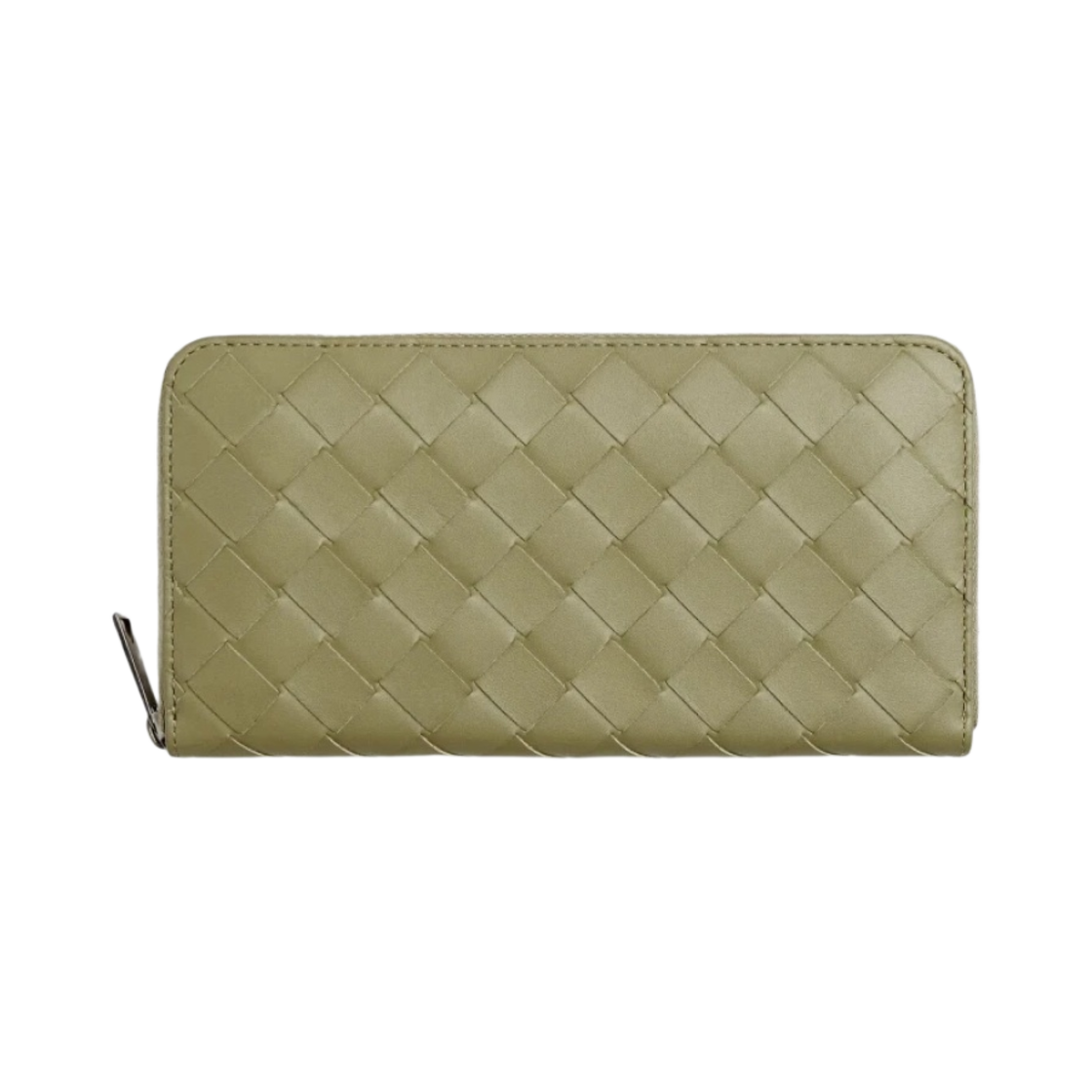 보테가 베네타 인트레치아토 집 어라운드 지갑 트래버틴(Bottega Veneta Intrecciato Zip Around Wallet Travertine) - 1