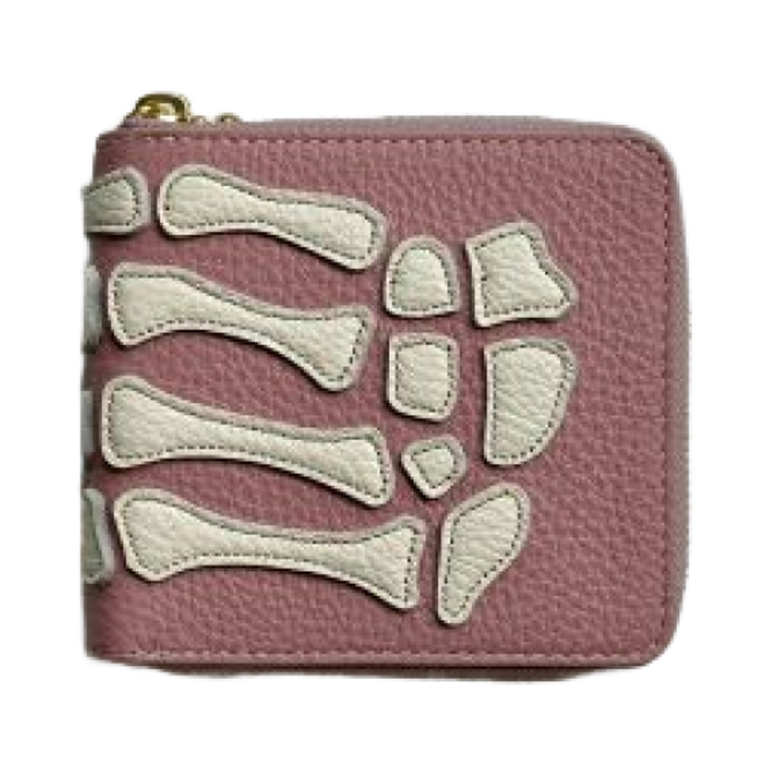 K2503XG522 Kapital Thumbs Up Bone Hand Zip Wallet Pink