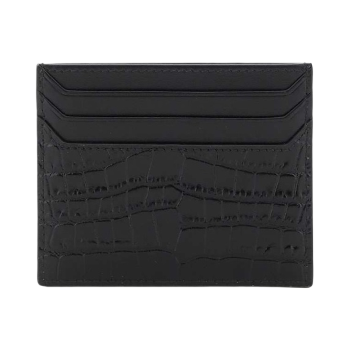 미우 미우 크로코 엠보스 레더 카드 홀더 블랙(Miu Miu Croco Embossed leather Card Holder Black) - 2