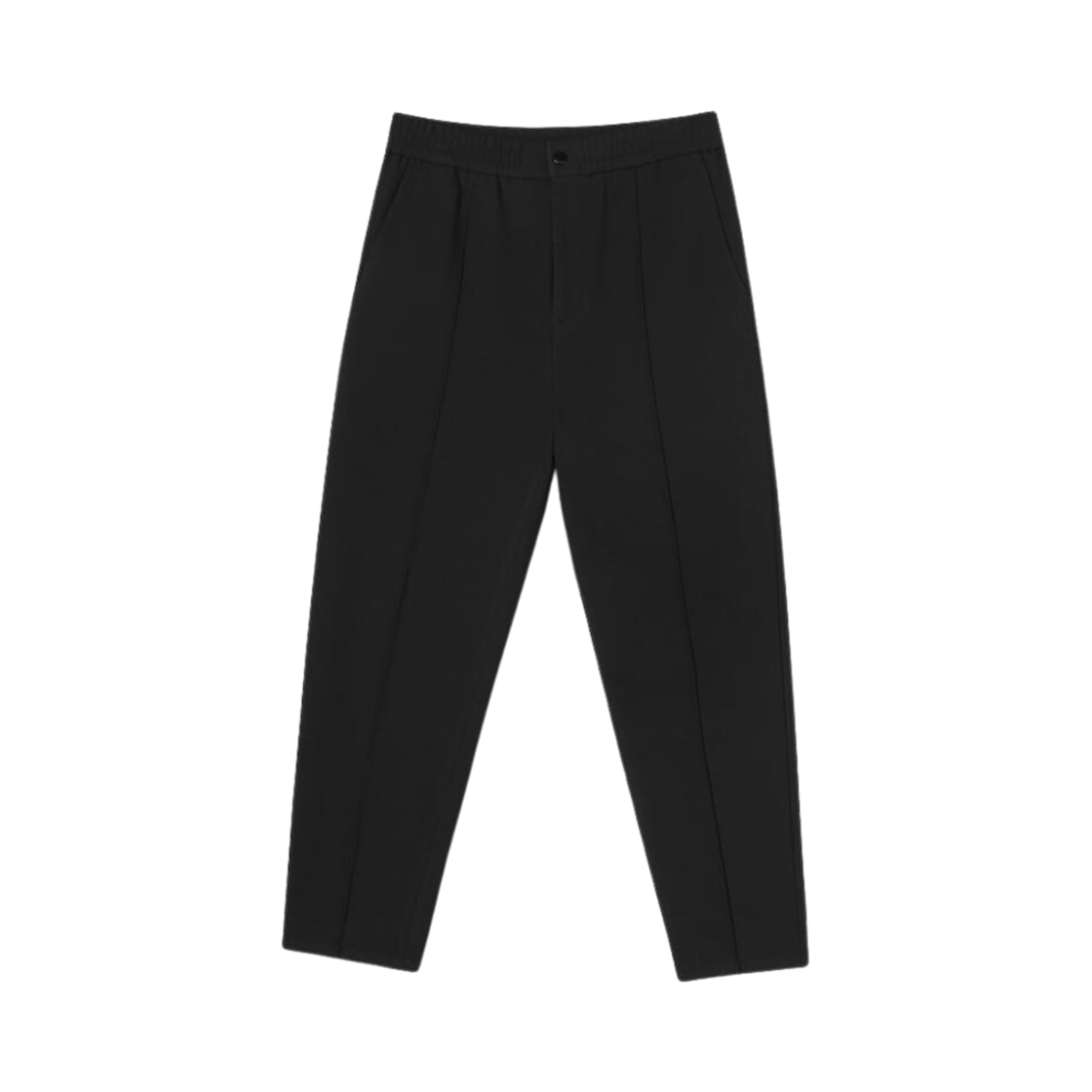 (W) 라코스테 브러쉬드 밴딩 배기 팬츠 블랙((W) Lacoste Brushed Banded Baggy Pants Black) - 1