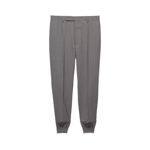 UP0366-1XMY-F0031 Prada Wool Joggers Grey