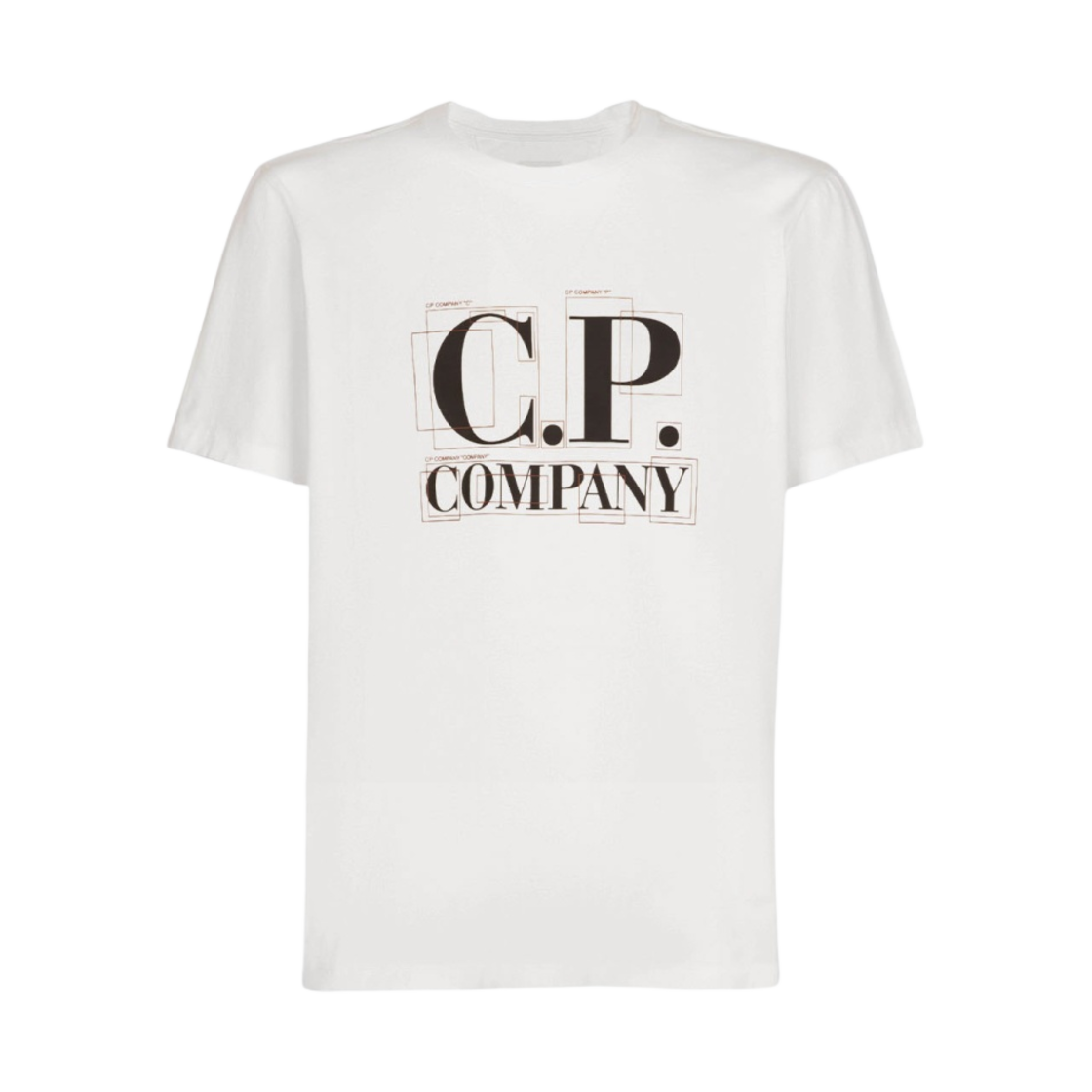 C.P. 컴퍼니 30/1 저지 라지 그래픽 로고 티셔츠 거즈 화이트 - 23SS(C.P. Company 30/1 Jersey Large Graphic Logo T-Shirt Gauze White - 23SS) - 1