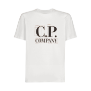 C.P. Company 30/1 Jersey Large Graphic Logo T-Shirt Gauze White - 23SS