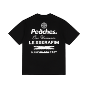 [예약 배송] [LE SSERAFIM x Peaches.] STAPLE S/S T-SHIRT BLACK