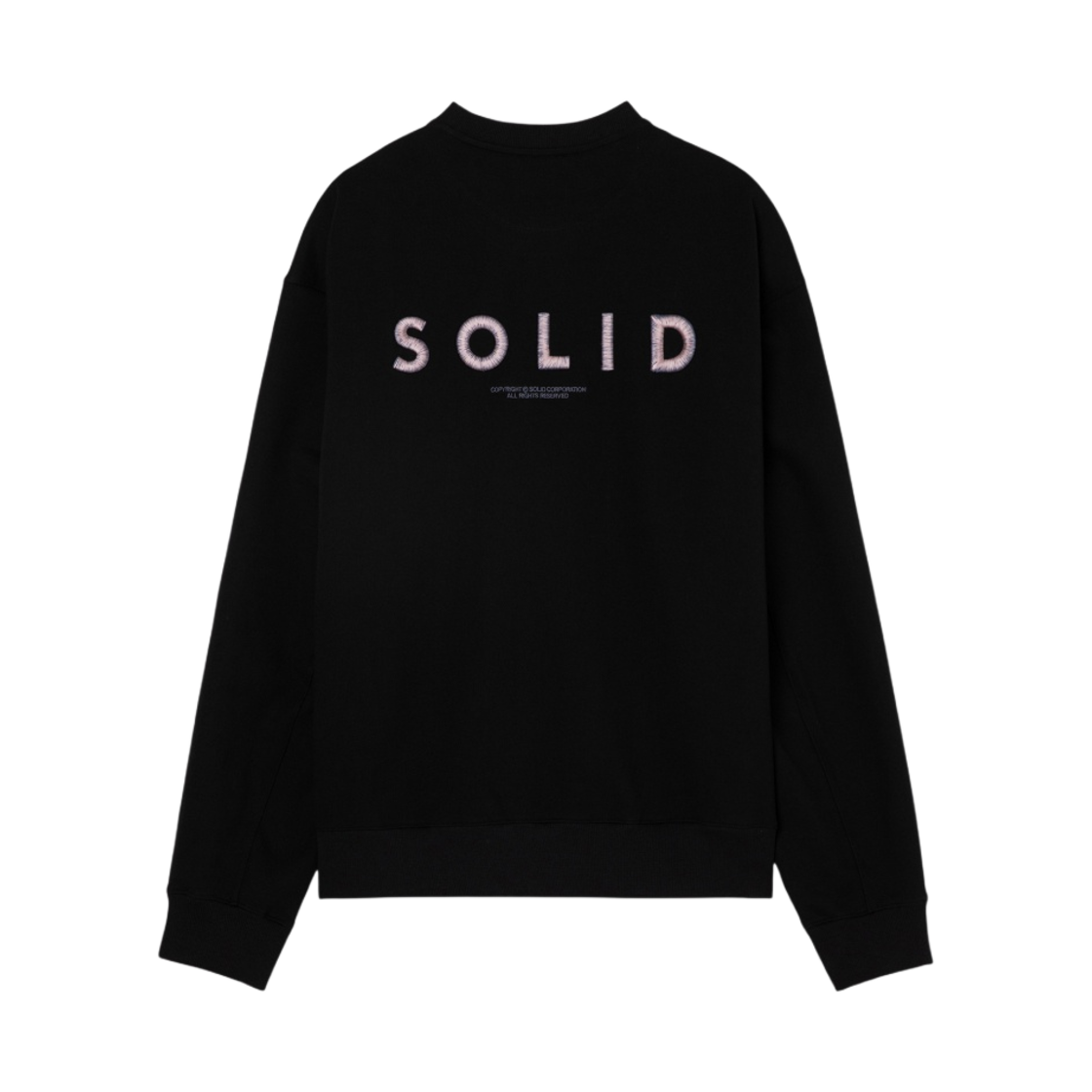 S233TS22618B Solid Homme Embroidery Sweatshirt Black