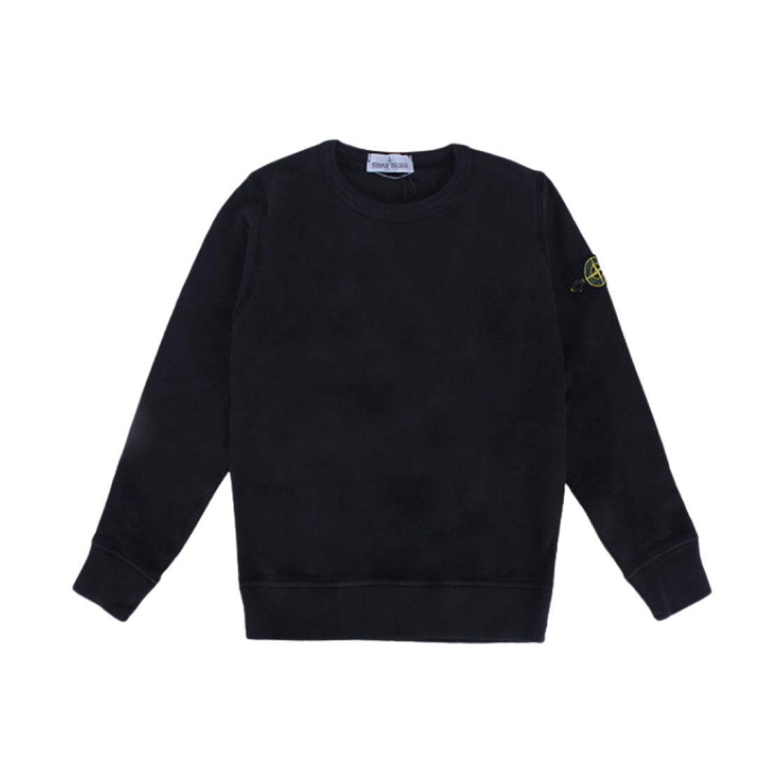811661320-V0029 (Kids) Stone Island 61320 Garment Dyed Cotton Fleece Crewneck Sweatshirt Black - 24FW