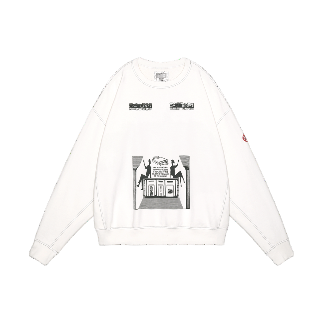 카브엠트 오버다이 MD 머신 크루넥 화이트 - 25SS(Cav Empt Overdye MD Machines Crew Neck White - 25SS)