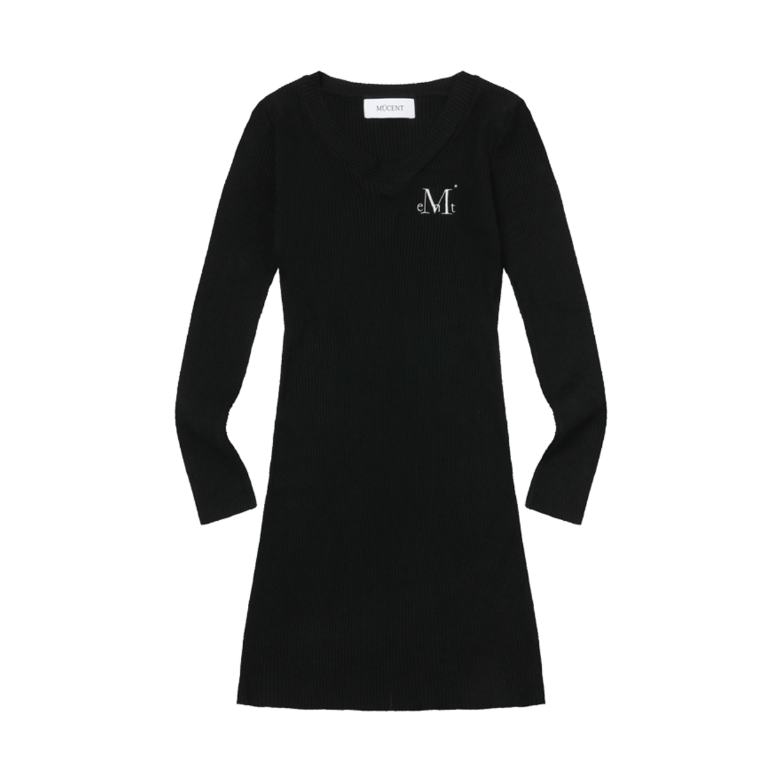무센트 패니 브이넥 슬림핏 원피스 블랙(MUCENT Panny V-Neck Slim Fit Ops Black) - 1