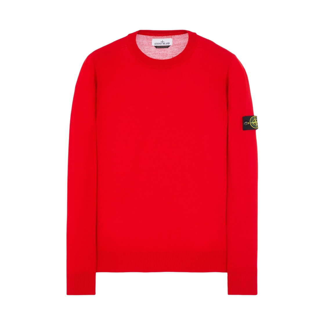 스톤 아일랜드 510C4 라이트 울 크루넥 니트 레드 - 22FW(Stone Island 510C4 Light Wool Crewneck Knit Red - 22FW) - 1