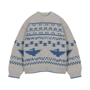 [KREAM 단독] STU Women Nordic Jacquard Sweater Grey