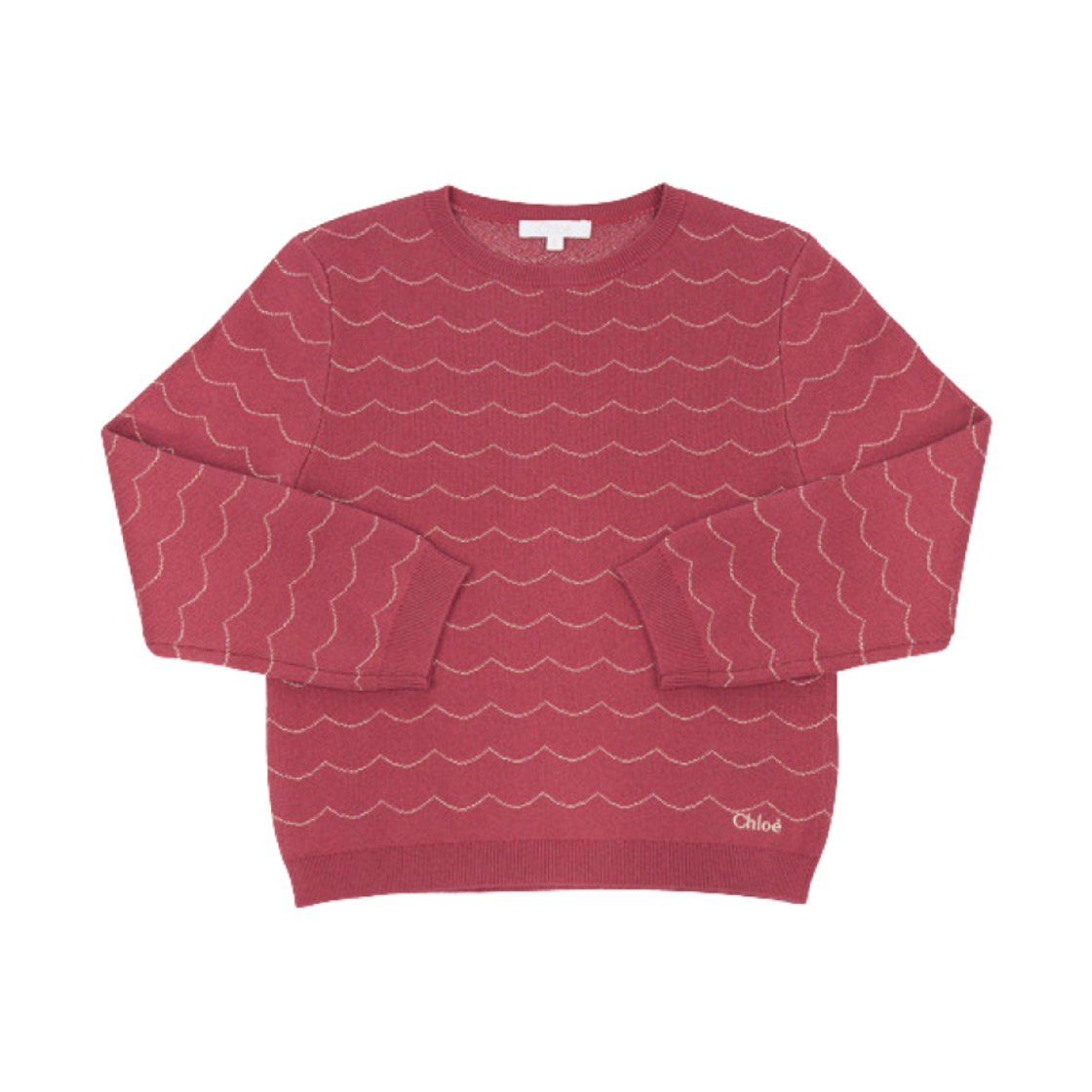 C15D80-479 (Kids) Chloe Logo Straight Fit Knit Pink