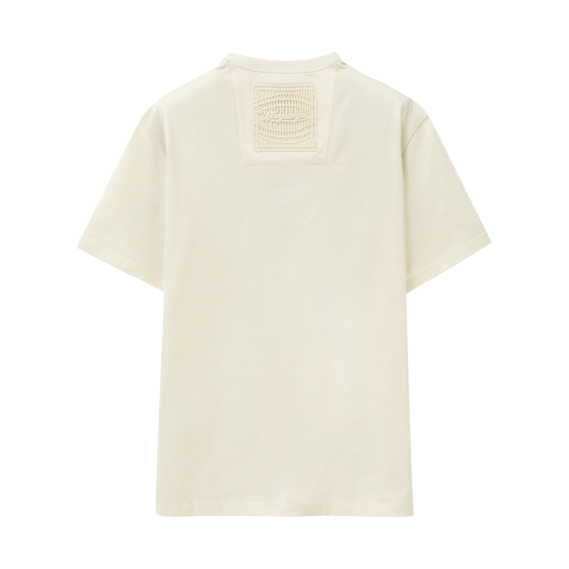 우영미 자수 로고 티셔츠 아이보리 - 25SS(Wooyoungmi Embroidery Logo T-Shirt Ivory - 25SS) - 2