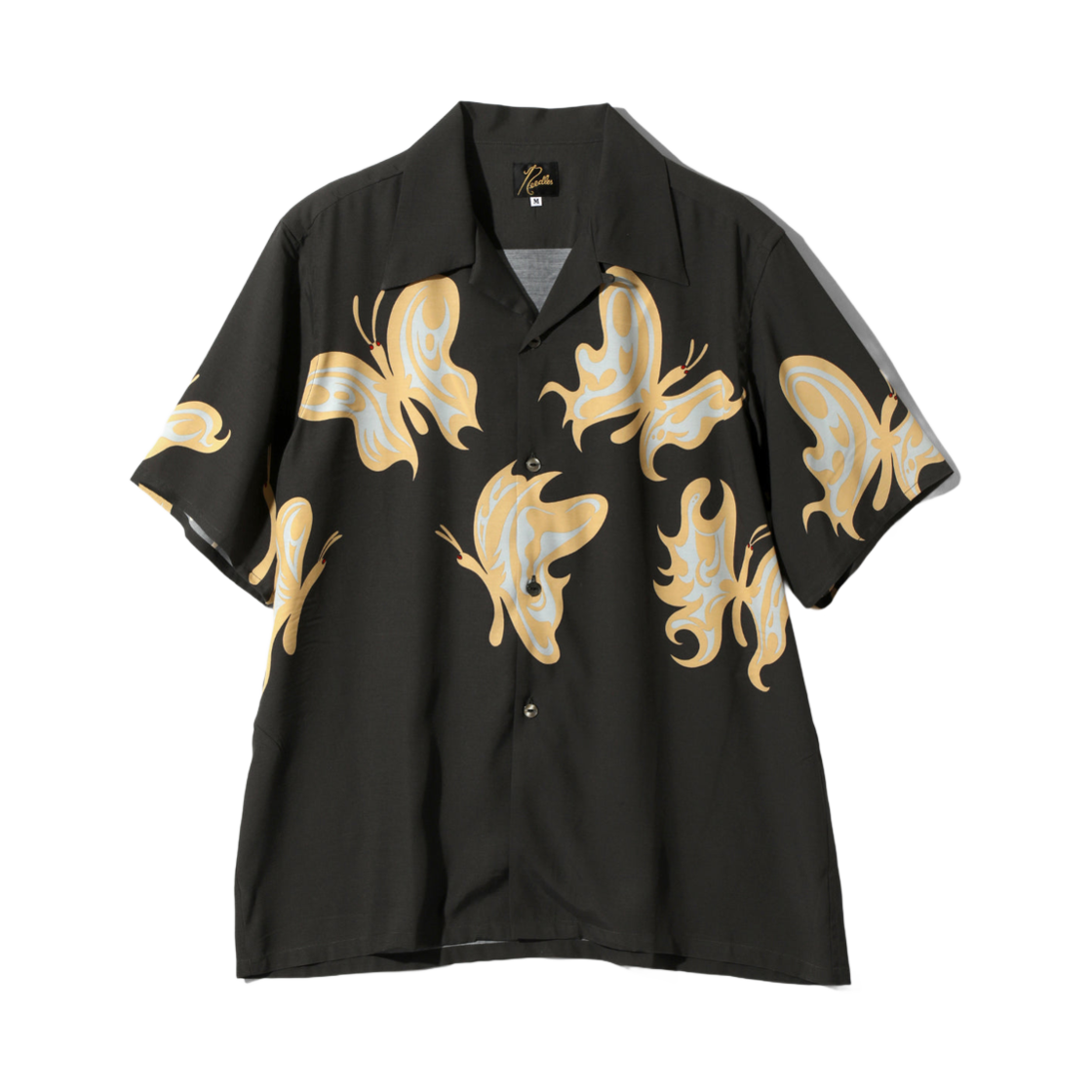 니들스 x 카에 다나카 숏슬리브 원업 셔츠 KT 빠삐용 블랙(Needles x Kae Tanaka S/S One-Up Shirt KT Papillon Black)