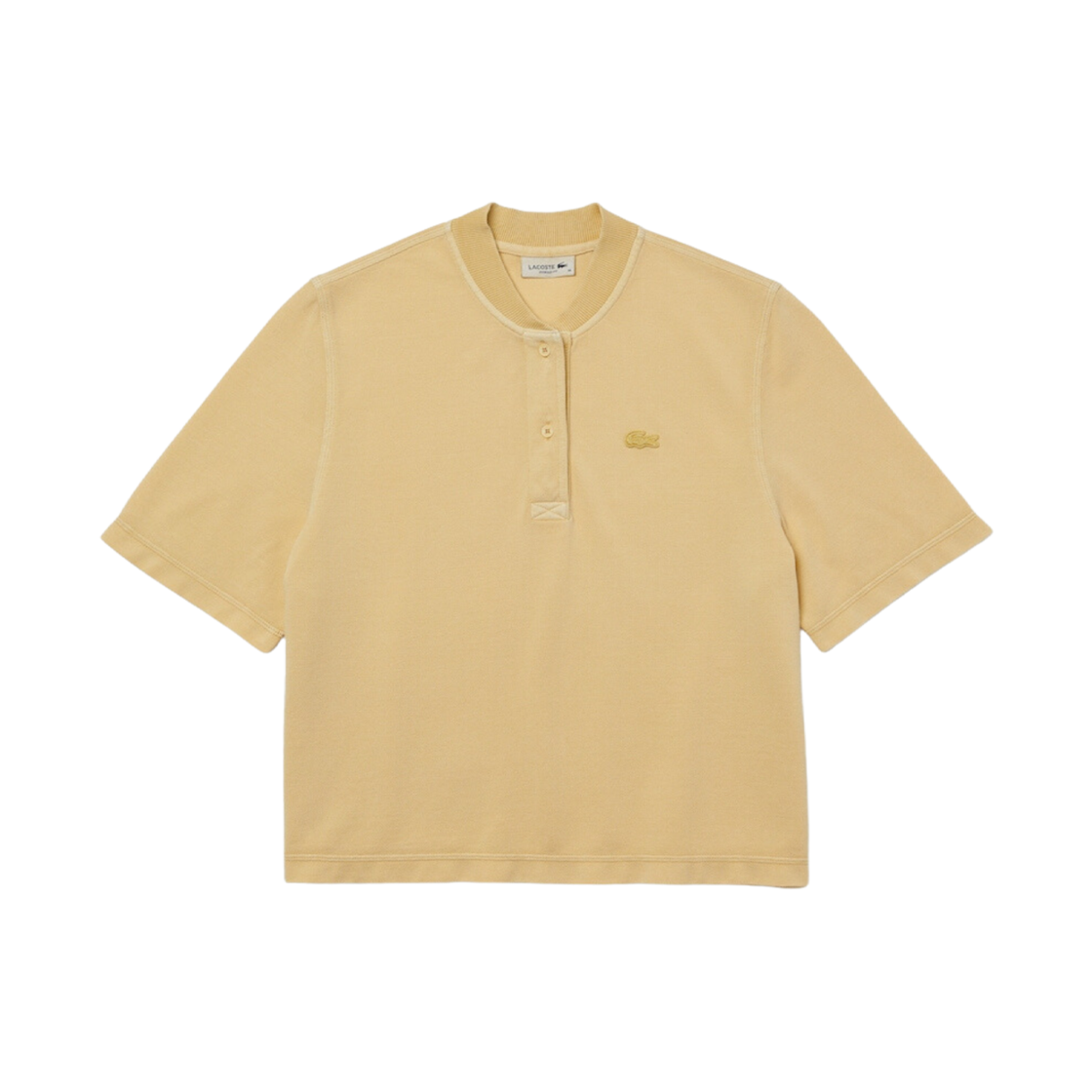 (W) 라코스테 에코 다잉 폴로 셔츠 옐로우((W) Lacoste Eco Dyed Polo Shirt Yellow) - 1