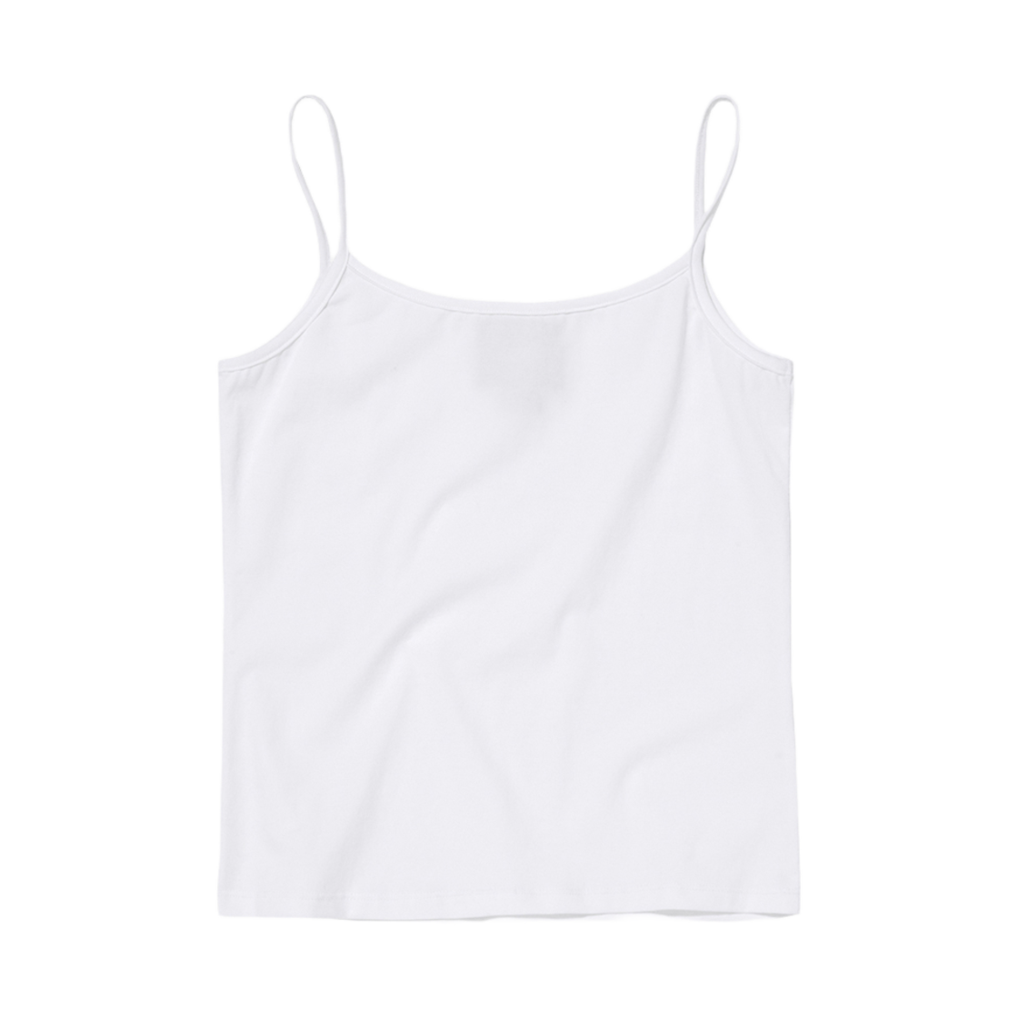 스웨이드 베이직 크롭 슬리브리스 화이트