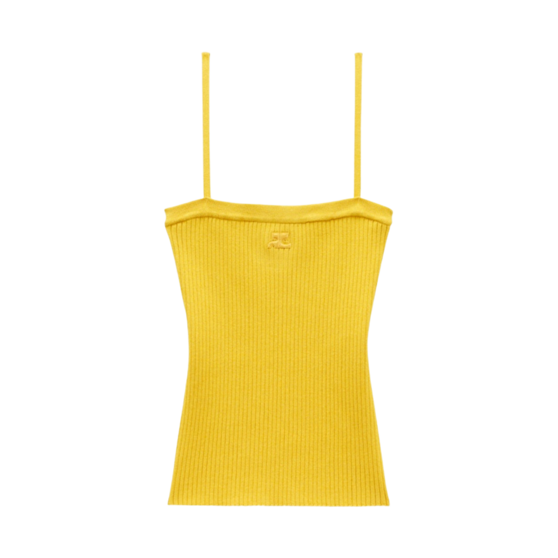 (W) 꾸레쥬 립 탱크탑 오커((W) Courreges Rib Tank Top Ochre) - 1
