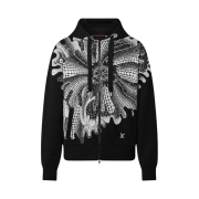 Louis Vuitton x YK Psychedelic Flower Zip Hoodie Black White