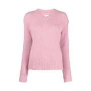 (W) Paloma Wool Baby Soft V-Neck Knitted Sweater Soft Pink