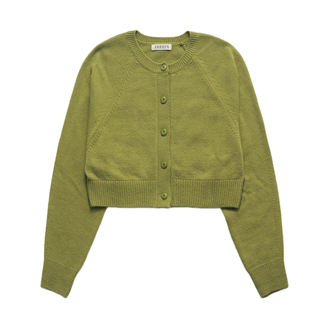 파르벵 가든 울 크롭 가디건 화이트 그레이프