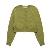 FARVEN Garden Wool Crop Cardigan White Grape