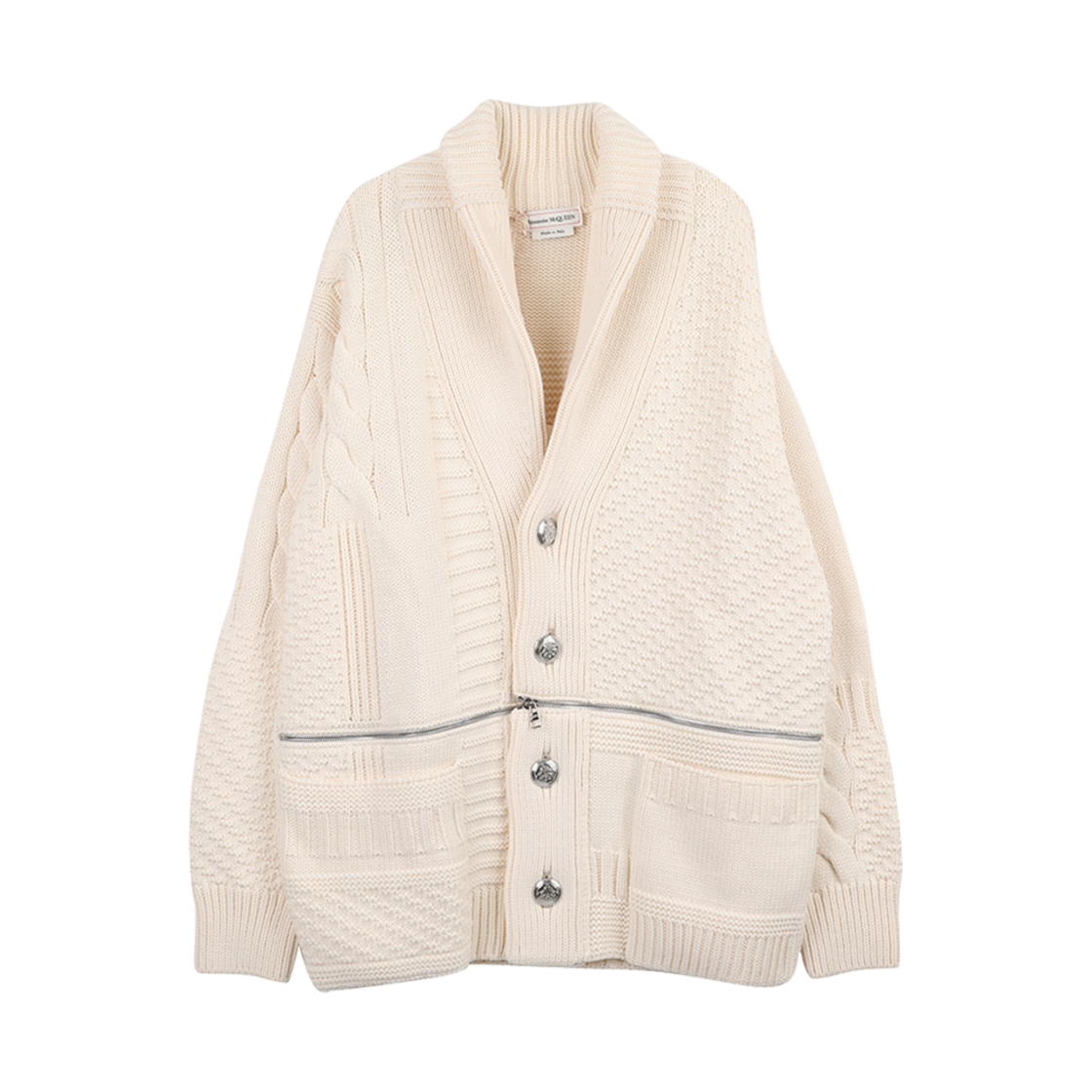 알렉산더 맥퀸 숄 가디건 아이보리(Alexander McQueen Shawl Cardigan Ivory)