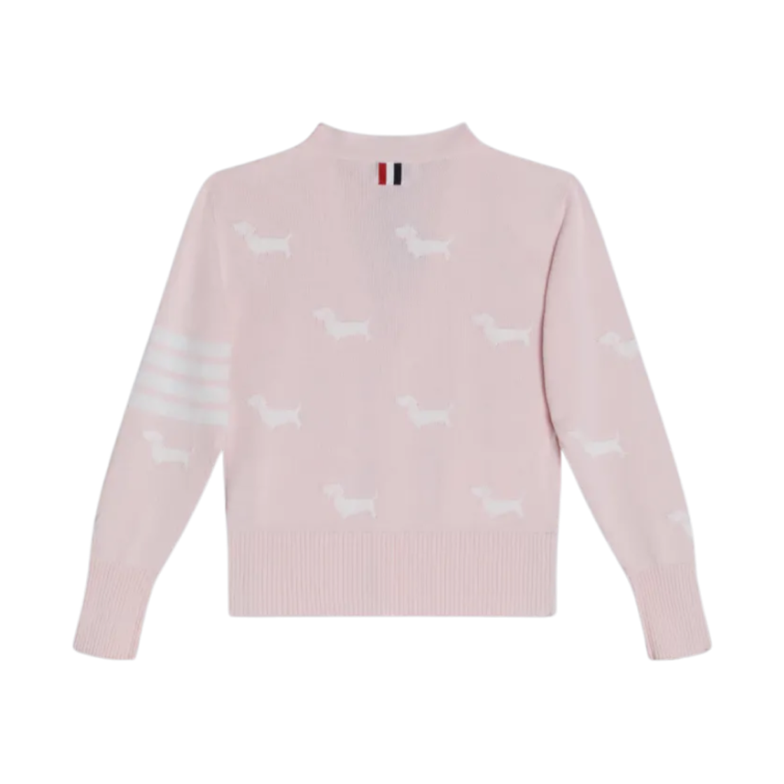 (키즈) 톰브라운 코튼 사선 헥터 가디건 라이트 핑크((Kids) Thom Browne Cotton 4-Bar Hector Cardigan Light Pink) - 2